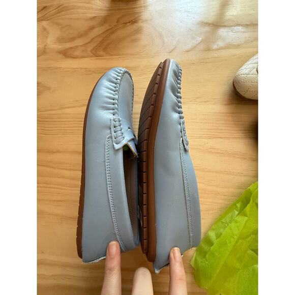 NWOT Emerald Label Light‎ Blue Women Loafers Slip On Size 37 EU 6.5 US Leather - Picture 5 of 5